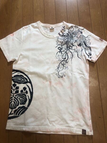 備中倉敷工房 ETERNAL エターナル 半袖 Tシャツ 白 和柄 サイズ 二