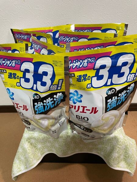 新品未使用送料無料アリエールBIO 4D強洗浄 洗濯洗剤 超ウルトラジャンボサイズ 通常の3.3倍微香タイプ1パック39個入り×9パック