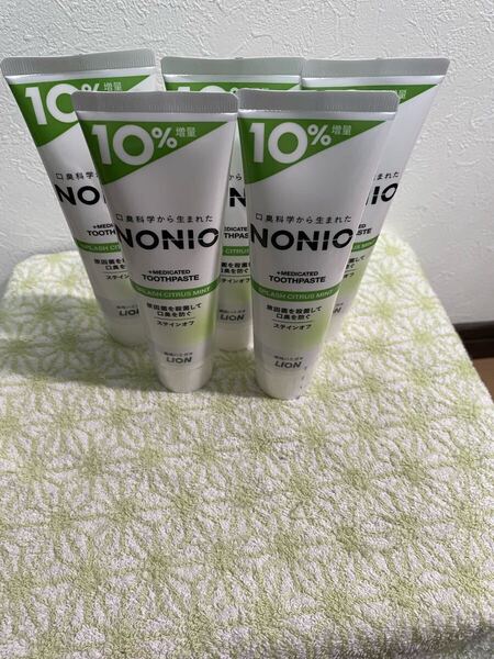 新品未使用 送料無料 ノニオ NONIO 薬用歯磨き粉 スプラッシュシトラスミントの香味 1本143g×5本(5本売り)◆医薬部外品◆