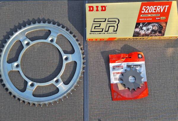YAMAHA YZ125/125X/250F/250FX 前後スプロケット、チェーンセット