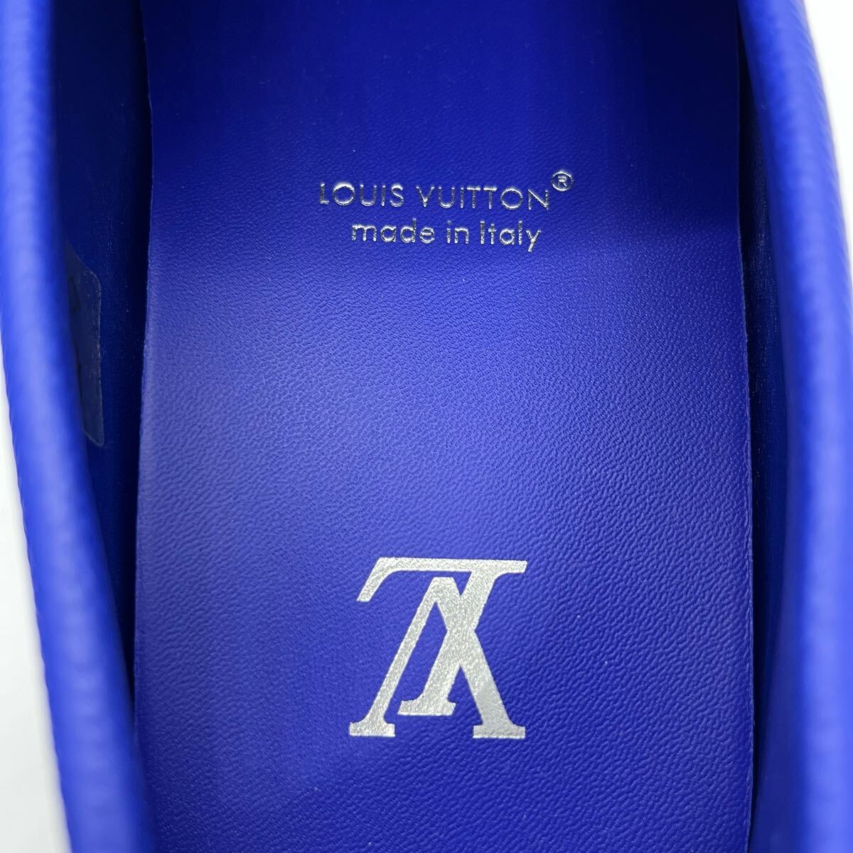 未使用品 LOUIS VUITTON ルイヴィトン ドライバーライン モノグラム レザー ドライビングシューズ 2023年製 ブルー 7.5 メンズ _サムネイル画像6