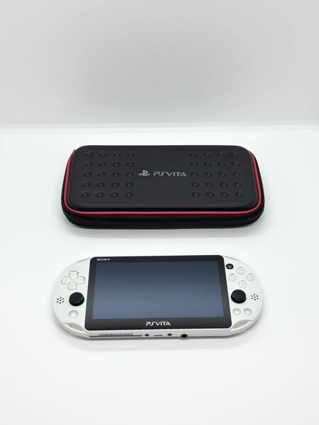 【極美品】 PlayStation Vita Wi-Fiモデル PCH-2000 グレイシャーホワイト 本体 ポーチ付き