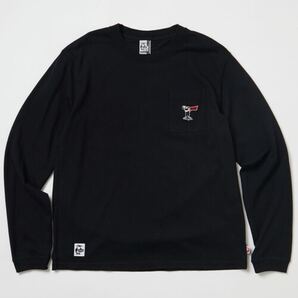 CHUMS×FREAK’S STORE ロンT XL ブラック 別注刺繍ポケットT 23SS L/S Tee XL Black 23SS Embroidered Pocket Collab 長袖Tシャツ