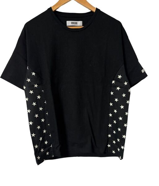 美品 felkod フェルコッド 星柄切替ビッグTシャツ 黒 Sサイズ オーバーサイズ Excellent Star Panel Oversized T-shirt Black Size S 半袖