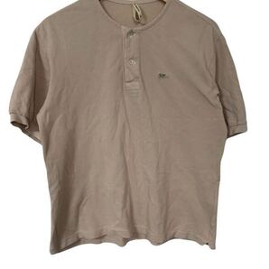 美品 SCYE BASICS 日本製 ヘンリーネックポロシャツ ベージュ 38 綿100% Made in Japan Henley Neck Polo Shirt Beige 38 Cotton 100%