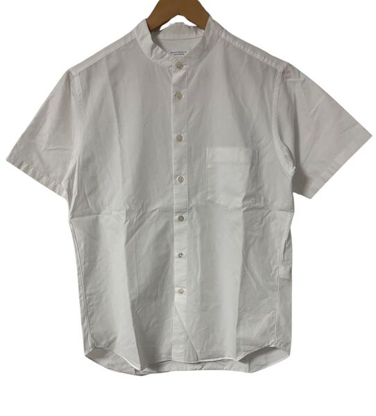 BEAUTY&YOUTH バンドカラーシャツ M 白 綿100% ユナイテッドアローズ Band Collar Shirt M White 100% Cotton United Arrows 半袖