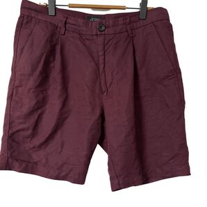 Saturdays NYC バーガンディショーツ 32 ストレッチ混 コットンショーツ ハーフパンツ Burgundy Shorts Size 32 Stretch Cotton Casual