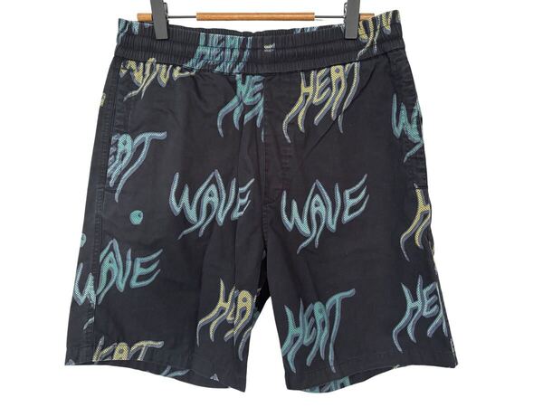 美品 Carhartt WIP HEAT WAVE ショーツ S ブラック 総柄 21SS Carhartt WIP HEAT WAVE Shorts S Black All Over Print 21SS ハーフパンツ