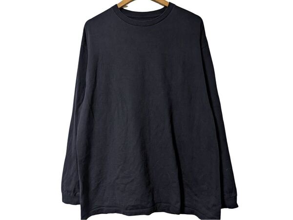 Steven Alan スティーブンアラン 日本製 TUBE BODY ロングスリーブTシャツ L ネイビー 丸胴 無地 長袖カットソー シームレス 定番 上質