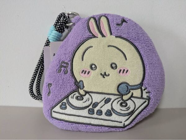 ちいかわ GUコラボ うさぎ ポーチ DJ刺繍 ライトパープル Chiikawa GU Collab Rabbit Pouch DJ Embroidery Light Purple New with Tag