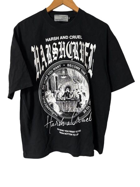 HARSH AND CRUEL グラフィックTシャツ M 黒 ビッグシルエット 良好品 Graphic T-shirt M Black Oversized Good Condition 半袖