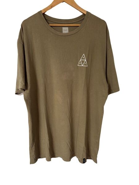 HUF バラ トライアングル Tシャツ XL カーキ プリント 半袖 古着 HUF Triangle Rose Print T-shirt XL Khaki Short Sleeve Tee 半袖