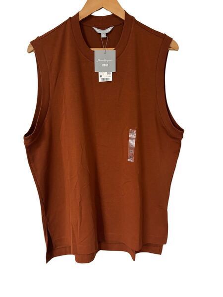 新品 ユニクロ×Mame Kurogouchi ノースリーブTシャツ M 茶 AIRism NEW UNIQLO Mame Kurogouchi Sleeveless Tee タンクトップ