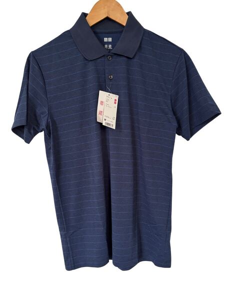 新品 ユニクロ ドライEX ポロシャツ M 紺 ネイビー 吸汗速乾 抗菌 メンズ 半袖 New UNIQLO DRY-EX Polo Shirt M Navy Quick Dry