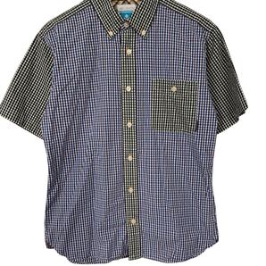 Columbia クレイジーパターン 半袖ギンガムチェックシャツ M コットン100% Crazy Pattern Gingham Short Sleeve Shirt M Cotton 100%