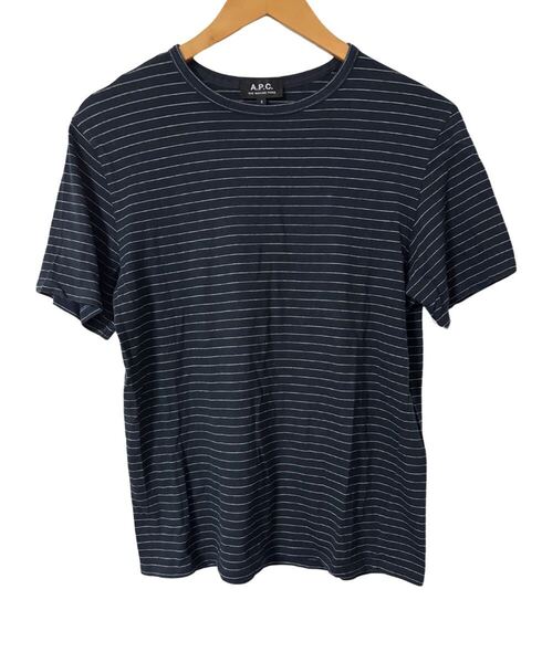 A.P.C. 日本製 ボーダーTシャツ ネイビー Sサイズ コットン100% Made in Japan Border T-shirt Navy S Cotton 100% 半袖