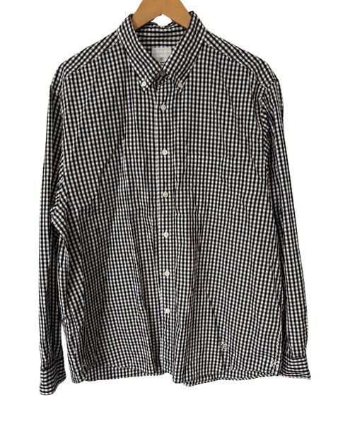 uniform experiment ギンガムチェック 長袖シャツ 4 日本製 モノトーン uniform experiment Gingham Check Shirt Size 4 Made in Japan