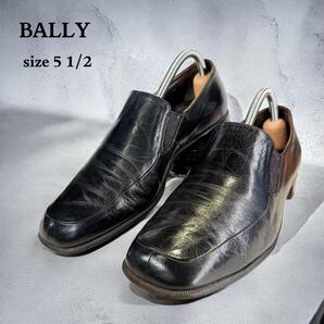 BALLY バリー ローファー(5.5)革靴 スクエアトゥ ブラック EE 幅広
