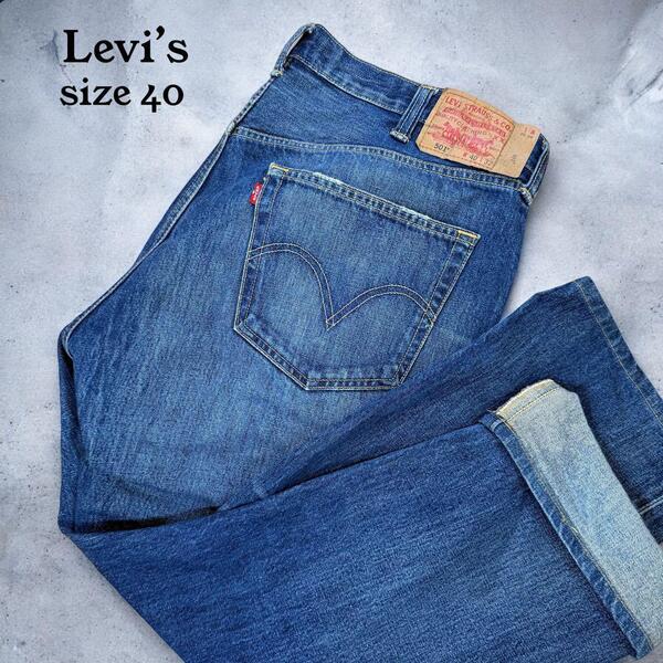 【極太、鬼ヒゲ】Levi’s〈501〉デニムパンツ(W40)フィリピン製 00s