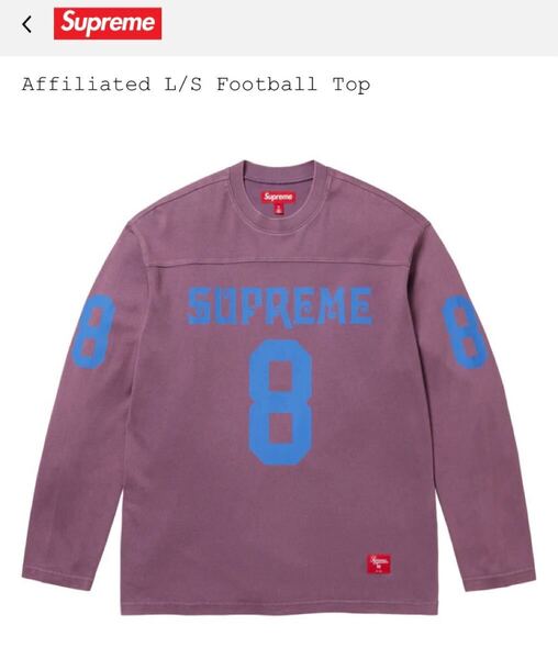 Supreme Affiliated L/S Football Top ダスティパープル Lサイズ シュプリーム アフィリエイテッド フットボール トップ ロンT 長袖