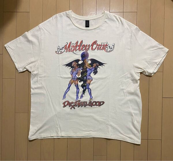 古着 Mtley Cre Tシャツ XLサイズ ライトベージュ モトリークルー バンドTシャツ MOTLEY CRUE