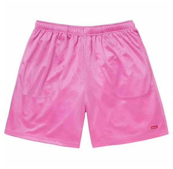 Supreme Small Box Baggy Mesh Short ピンクMサイズ シュプリーム スモールボックス バギーメッシュショーツ スモボ ハーフパンツ