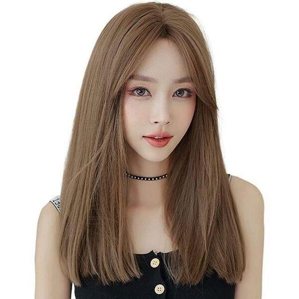 女子 可愛い 韓国 美人 ウィッグ ロング ストレート フルウィッグ セミロング 自然 レディース 簡単 デート パーディー コスプレ