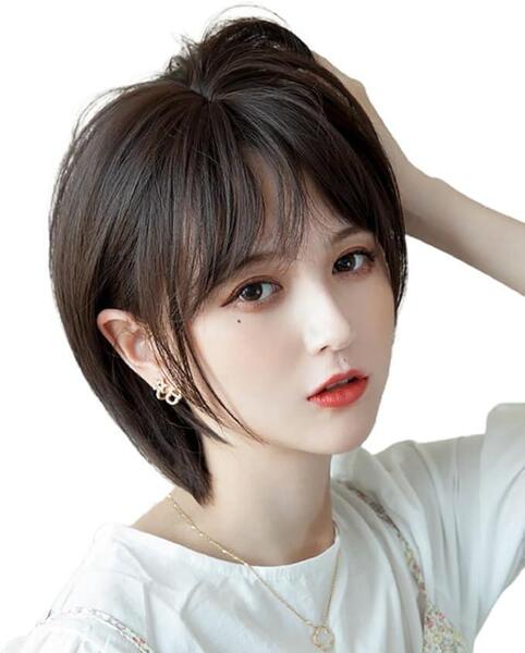 ウィッグ ショート ボブ フルウィッグ コスプレ かつら エクステ 髪 韓国 かわいい 人気 定番 おしゃれ 前髪 ぱっつん 空気感 小顔