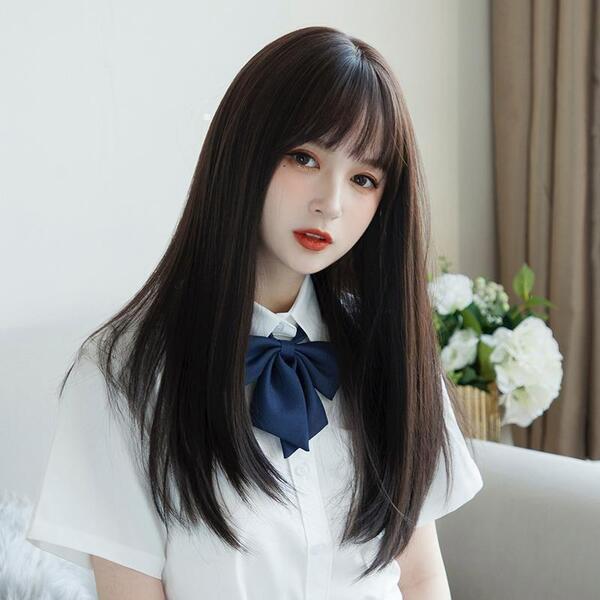 ウィッグ ロング フルウィッグ ストレート 小顔 フルウィッグ 医療用 wig かつら 耐熱 ロリータ コスプレ 自然 女装 ギフト