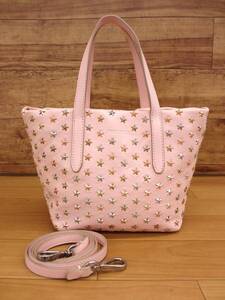 美品 ジミーチュウ MINI SARA ミニサラ 2way ショルダーバッグ マルチスタッズ