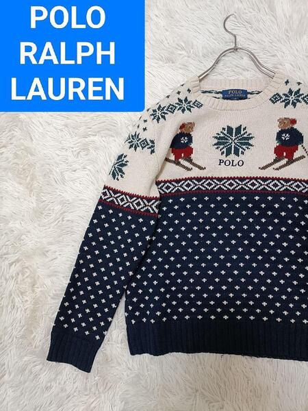 ポロラルフローレン ポロベア セーター スキー ニット パーカー デニム POLO RALPH LAUREN SPORT RLX RRL