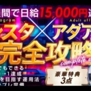 【特典つき!】【初心者から初月10万】インスタアダアフィ完全攻略 アオヤマ@【500部完売】【定価39,800円】