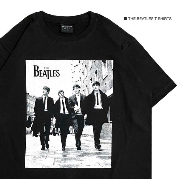 BEATLES ビートルズ ブラック Lサイズ 半袖 Tシャツ ロック バンドT THE