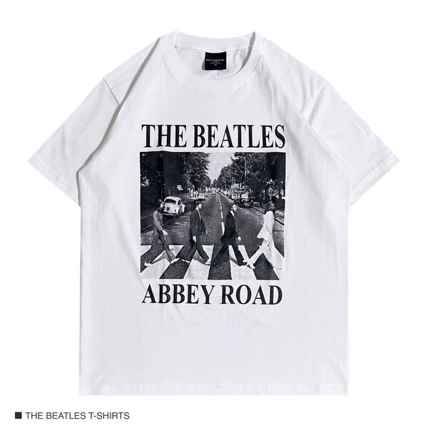 THE BEATLES ビートルズ L 半袖 Tシャツ ロック バンドT ホワイト