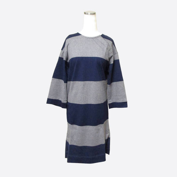 ★SALE★LE CIEL BLEU/ルシェルブルー★ハーフスリーブラガーワンピース (Navy/Grey/40)