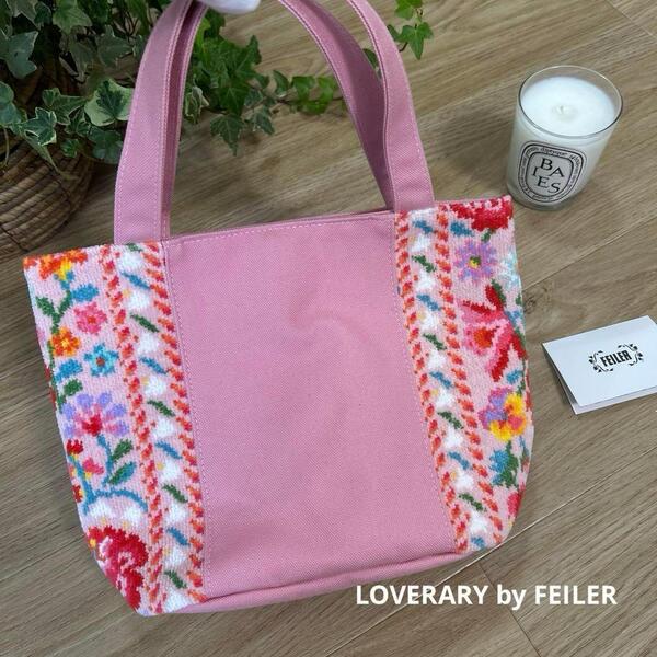 送料無料 FEILER フェイラー チロリアンフラワーバッグ トートハンドサブバッグ ピンク
