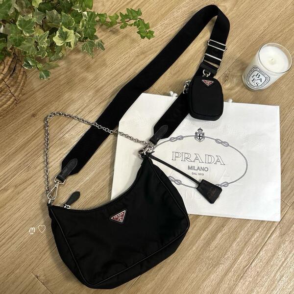 送料無料 PRADA プラダ Re-Edition2005 ナイロンショルダーバッグ 1BH204