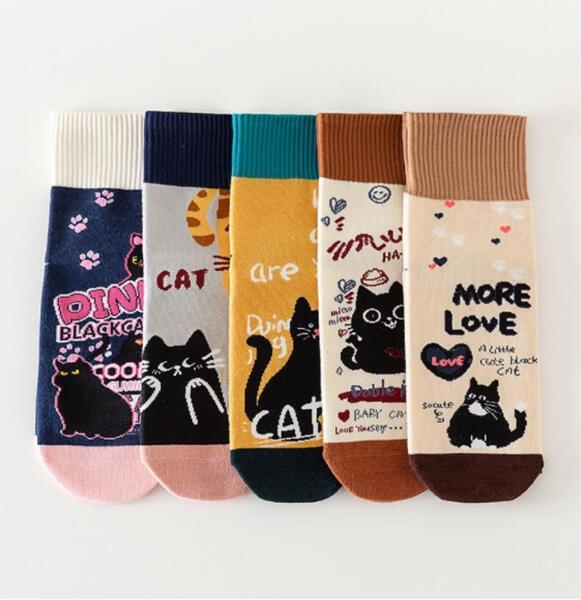 レディース ソックス キャラクター 可愛い 猫 ねこ