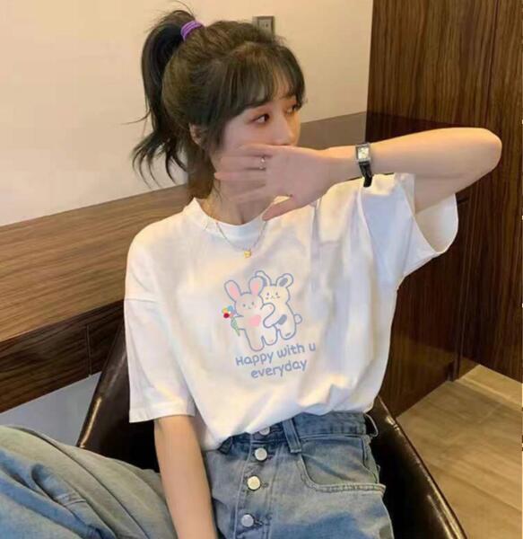 Tシャツ 半袖 プリント レディース キャラクターデザイン Mサイズ
