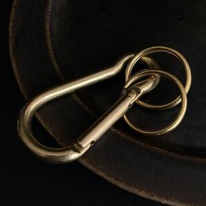 221 真鍮 キーホルダー キーリング キーフック カラビナ c ビンテージ レトロ アンティーク アクセサリー パーツ ハンドメイド アウトドア