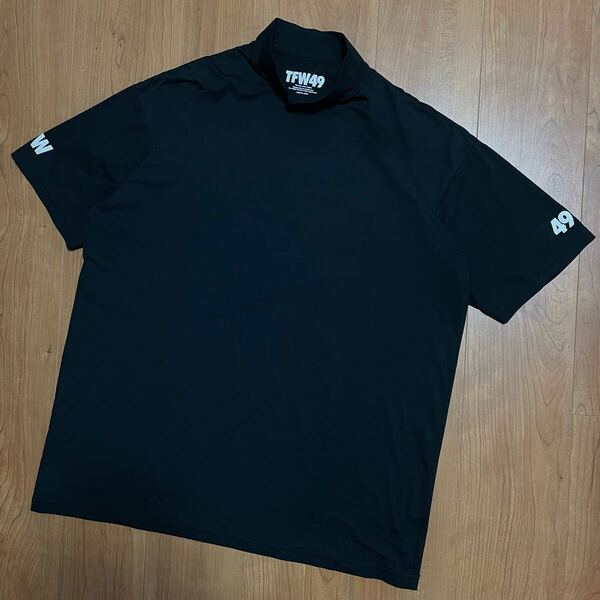 TFW49 モックネック Tシャツ XL ブラック junhashimoto
