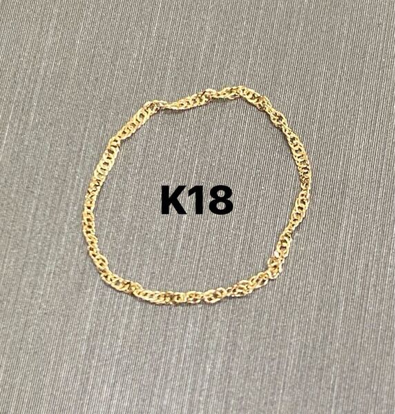 ☆新品☆ K18チェーンリング イエローゴールド スクリューチェーン 11号