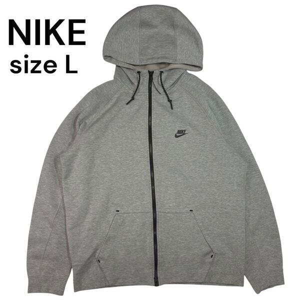 NIKE ナイキ テックフリース ウィンドランナー パーカー ライトグレー L