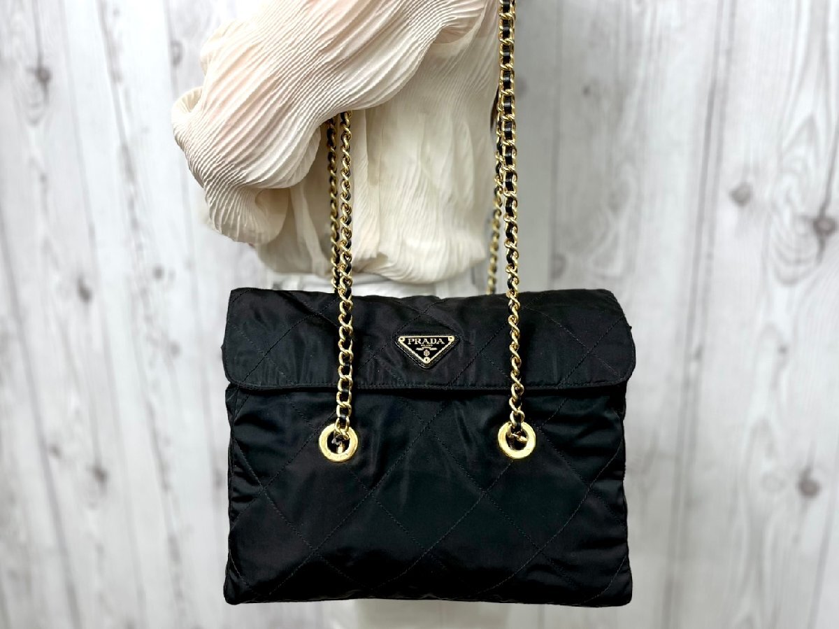 Yahoo!オークション -「prada プラダ ナイロン チェーン