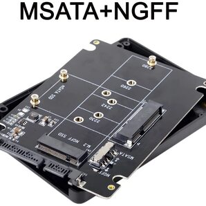 ngff m.2 sata ssd & msata ssd →2.5インチsata3.0 変換アダプタ 2in1コンボ