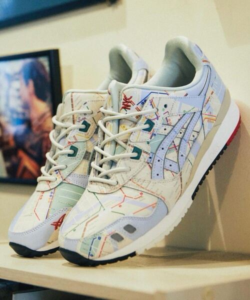 【未使用】ニューヨーク地下鉄路線図デザイン#ASICS × atmos GEL-LYTE III OG NYC SUBWAY#アシックス ゲルライトスリーオージー#28.5cm