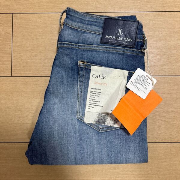 【未使用50%OFF! 美シルエット】JAPAN BLUE JEANS#ジャパンブルージーンズ#日本製#スキニーデニム#ペイントリペア加工#定価18700円#Sサイズ