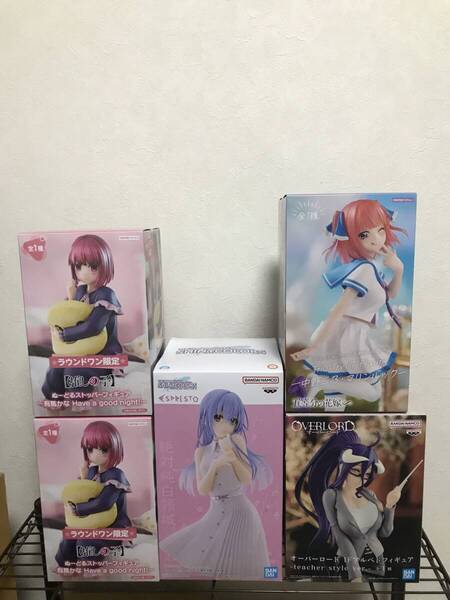 推しの子 ラウンドワン オーバーロード アイドルマスター 五等分の花嫁 フィギュア 有馬かな アルベド 他 送料無料〜 未開封