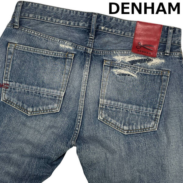 130本限定 DENHAM Artisan GRADE MIJKISS W32 (約86cm W34相当) デンハム ダメージ加工 赤耳 テーパード デニムパンツ ジーンズ メンズ