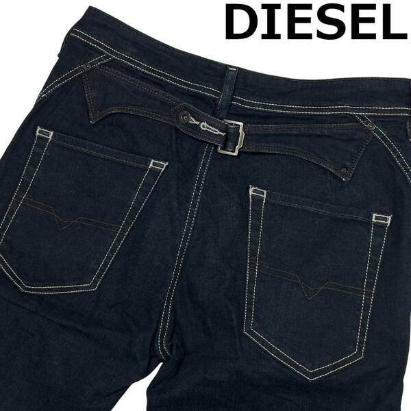 DIESEL ディーゼル PHEDOR デニム ショートパンツ W28 (約78cm W31相当) 濃紺 シンチバック デニムパンツ メンズ ジーンズ ハーフパンツ
